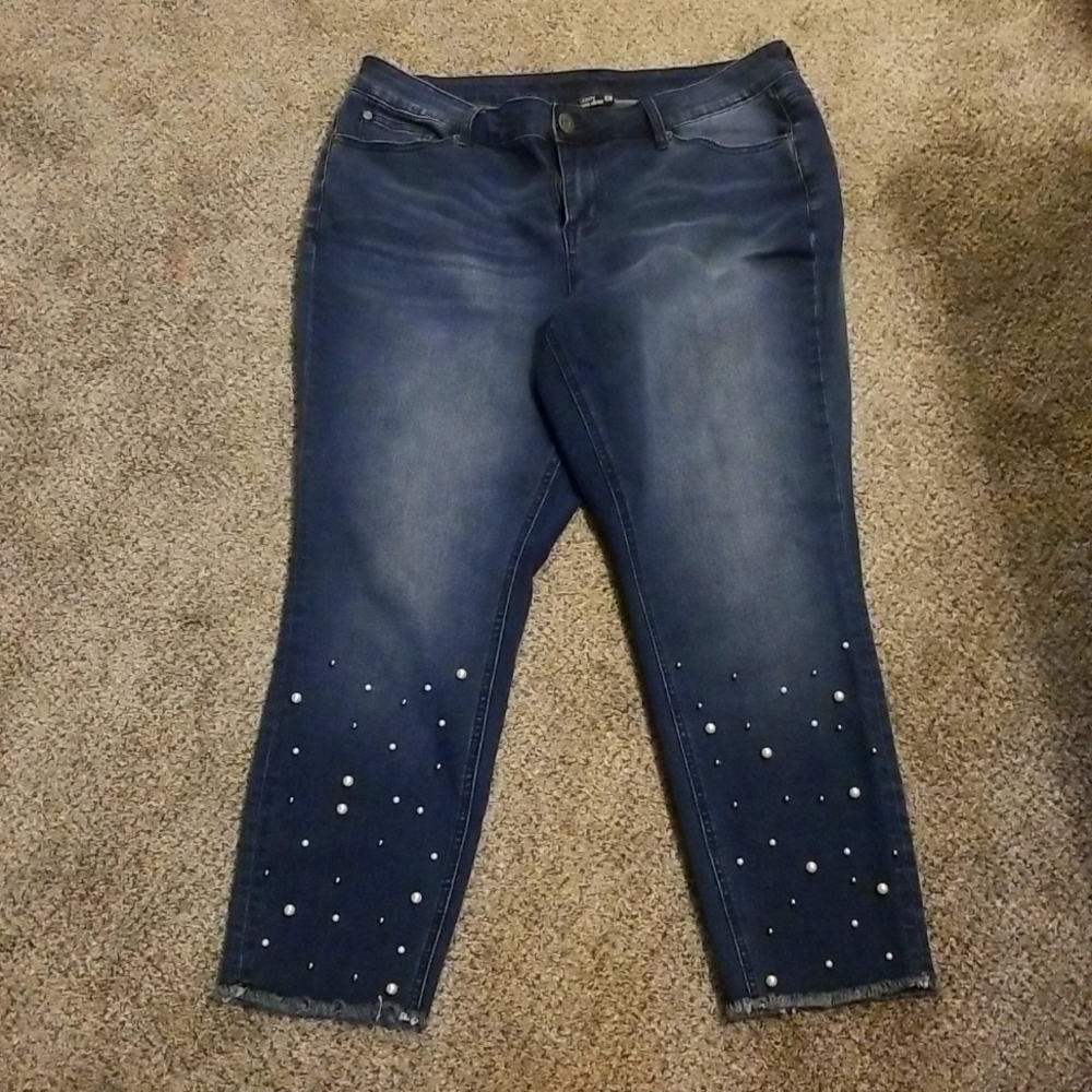 Rampage stretch skinny crop jeans